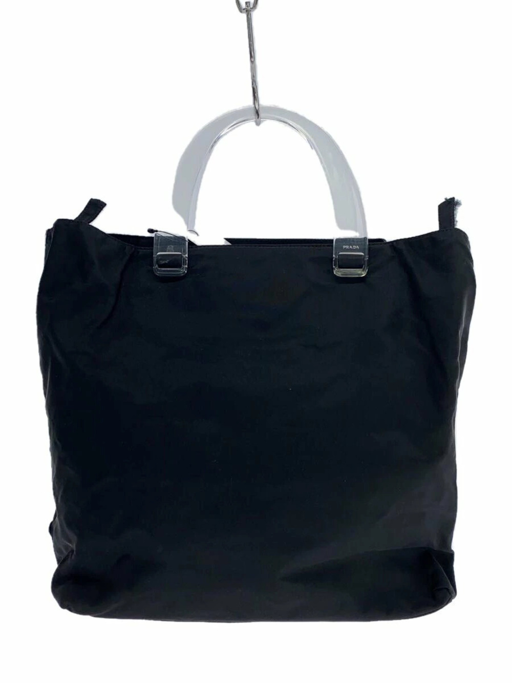 Prada Tessuto Lucite tote bag body clear acrylic Black